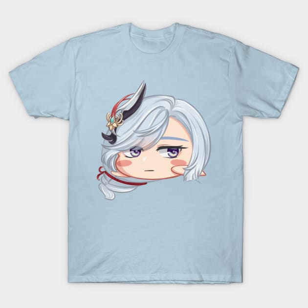 chibi shenhe genshin fanart T-Shirt by moritajung